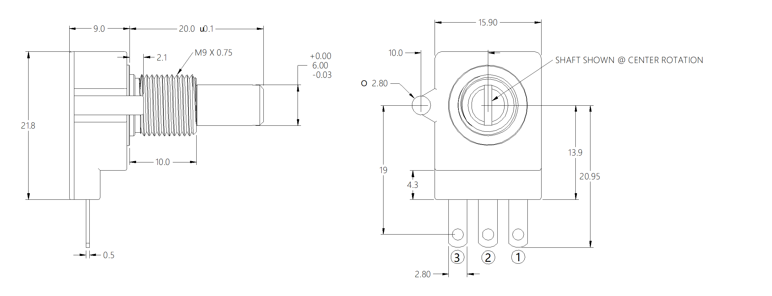 CRS16 reference mounting dimensions